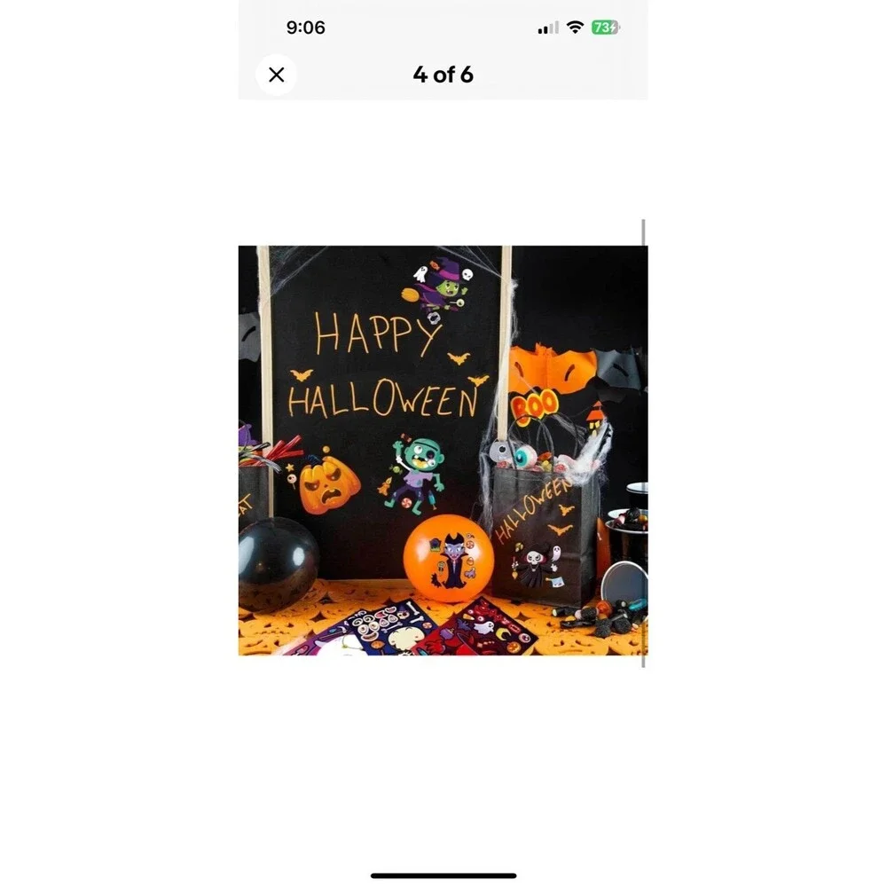 Halloween Stickers for Kids Party Favors, DIY Crafts 16 Sheets 8 Designs!